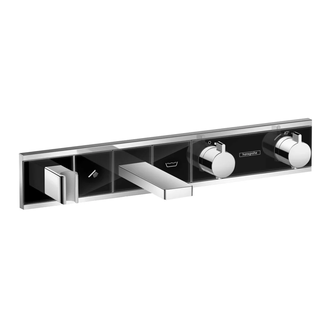 Термостат для ванны Hansgrohe RainSelect (цвет - хром/чёрный) (15359600) фото 1 Aquada.com.ua