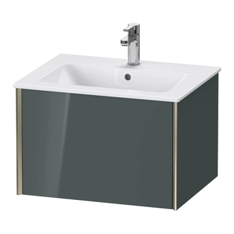 Тумба подвесная под раковину Duravit XViu 61 x 48 см, доломитово-серый глянцевый лак (XV40250B138) фото 1 Aquada.com.ua