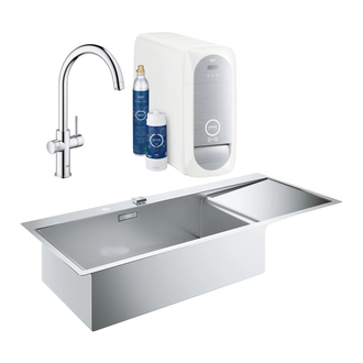 Набор Grohe мойка кухонная K1000 31581SD0 + смеситель Blue Home 31455001 (31581SD031455001)