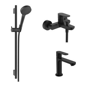 Hansgrohe Rebris S/Vernis Blend Набір 3-в-1, чорний (SET72440) (724407251726422)