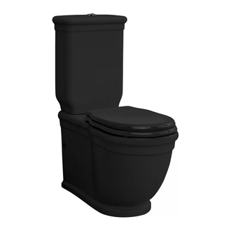 ARTCERAM Унитаз-компакт ArtCeram Hermitage с сиденьем Soft Close, чёрный (HEV006 03;00+HEA005 03) фото 1 Aquada.com.ua