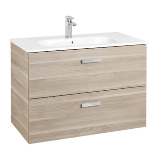 ROCA VICTORIA BASIC тумба с умывальником 80см, цвет береза (A855852422) фото 1 Aquada.com.ua