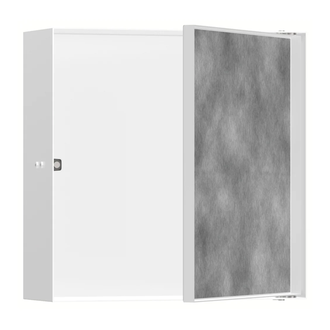 Ниша в стене с дверцей под плитку Hansgrohe XtraStoris Rock 30 х 30 х 10 см, белый матовый (56085700) фото 1 Aquada.com.ua