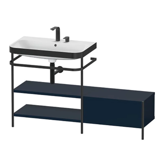 Раковина c-bonded с напольной металлической консолью Duravit Happy D.2 Plus 140 х 49 см (HP4752E9898) фото 1 Aquada.com.ua