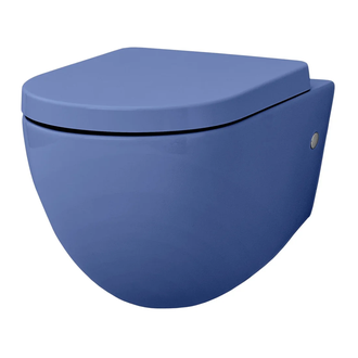 ARTCERAM Унитаз подвесной Goclean® (безободковый) ArtCeram File 2.0 с сиденьем Soft Close blue sapphire (FLV004 16; 00 + FLA002 16) фото 1 Aquada.com.ua