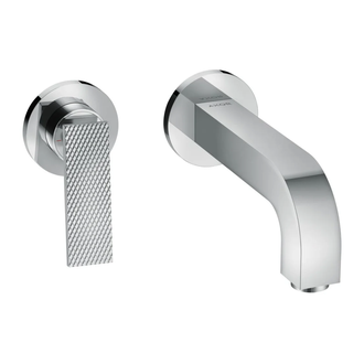 Змішувач для умивальника Axor Citterio 220 Lever rhombic cut зі стіни, Chrome (39181000)