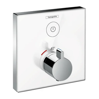 HANSGROHE Термостат для одного потребителя, стеклянный, СМ, белый/хром ShowerSelect (15737400) фото 1 Aquada.com.ua