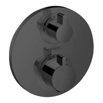 Термостат с запорным/переключающим вентилем Hansgrohe Ecostat S (цвет - чёрный матовый) (15758670) фото 1 Aquada.com.ua