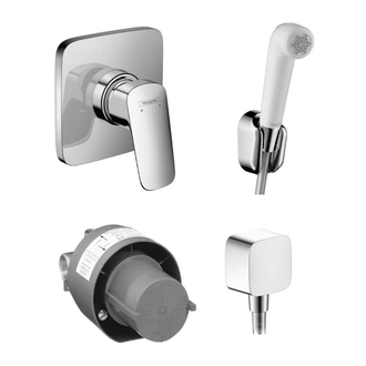 Набор для гигиенического душа (бидетка) Hansgrohe Logis (цвет - хром) (127704111) фото 1 Aquada.com.ua
