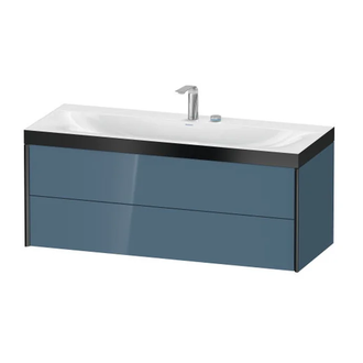 Тумба подвесная с раковиной c-bonded Duravit XViu 120 x 48 см, голубой глянцевый (XV4617EB247P) фото 1 Aquada.com.ua