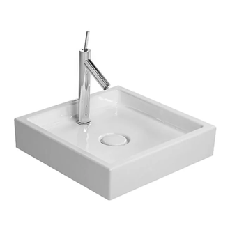Раковина Duravit Starck 1 47х47 см (шлифованный вариант) (0387470027) фото 1 Aquada.com.ua