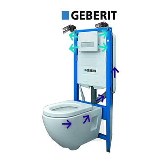 Инсталляция Geberit Duofix UP320 111.370.00.5 (3-в-1) комплект (без клавиши)(функция удаления запахов) (111.370.00.5 + 111.815.00.1) фото 1 Aquada.com.ua