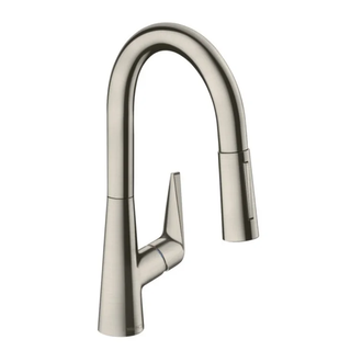 Смеситель для кухни, однорычажный Hansgrohe Talis S (цвет - сталь) (72815800) фото 1 Aquada.com.ua
