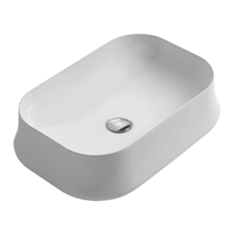 Умивальник SH08 Sharp 60х42, прямокутний, накладний, white без отв. SIMAS (SH08 white)