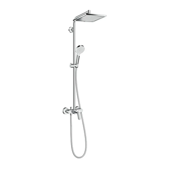 HANSGROHE Душевая система с однорычажным смесителем, хром Crometta E 240 1jet Showerpipe (27284000) фото 1 Aquada.com.ua