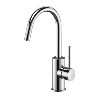 Змішувач для умивальника Paffoni Light без донного клапана Mercury Grey (LIG078MG)