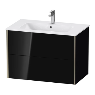 Тумба подвесная под раковину Duravit XViu 81 x 48 см, чёрный глянцевый (XV41260B140) фото 1 Aquada.com.ua
