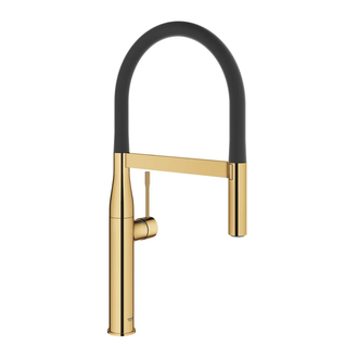 Змішувач для кухні Grohe Essence New висувний дворіжимний аератор, золото (30294GL0)