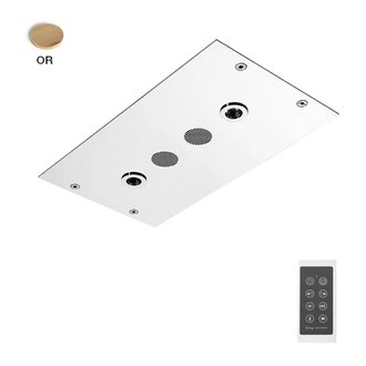 Fima Carlo Верхній душ Fima Modular монтажу стельового з нержавіючої сталі, LED підсвічування, Золото (F2820OR)