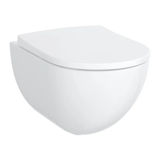 Унитаз подвесной Rimfree (безободковый) Geberit Acanto, с сиденьем Soft Close (500.600.01.2+500.605.01.2) фото 1 Aquada.com.ua
