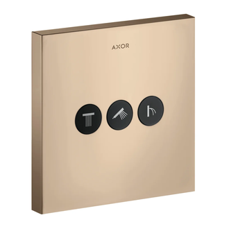 Вентиль скрытого монтажа для 3 потребителей Axor ShowerSelect (цвет - полированное красное золото) (36717300) фото 1 Aquada.com.ua
