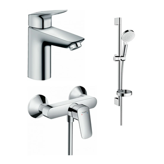 Набір змішувачів для душу Hansgrohe Logis (71100000 + 71600000 + 26553400), хром (20190002)