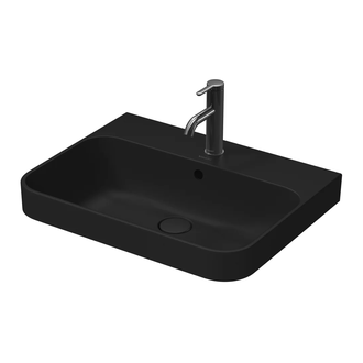 Раковина накладная на столешницу Duravit Happy D.2 Plus 60 х 46 см, антрацит матовый (2360601300) фото 1 Aquada.com.ua