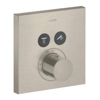 Термостат на 2 потребителя, скрытого монтажа Axor ShowerSelect (цвет - матовый никель) (36715820) фото 1 Aquada.com.ua
