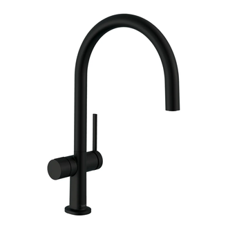 Кухонный смеситель 220, с запорным вентилем, 1jet Hansgrohe Talis M54 (цвет - чёрный матовый) 72805670