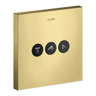 Вентиль скрытого монтажа для 3 потребителей Axor ShowerSelect (цвет - полированное золото) (36717990) фото 1 Aquada.com.ua
