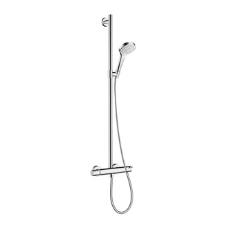 Душевой гарнитур с термостатом Hansgrohe Croma Select S (цвет - хром/белый) (27247400) фото 1 Aquada.com.ua