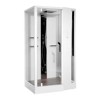Паровой бокс Devit Soul 1200 × 900 х h2200 мм (профиль - белый, стекло - прозрачное) левое открывание FEN8912WL