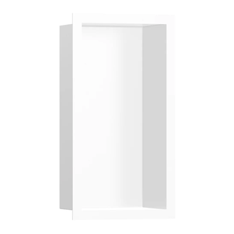 Настенная ниша с дизайнерской рамкой Hansgrohe XtraStoris Individual 30 х 15 х 10 см, белый матовый (56096700) фото 1 Aquada.com.ua