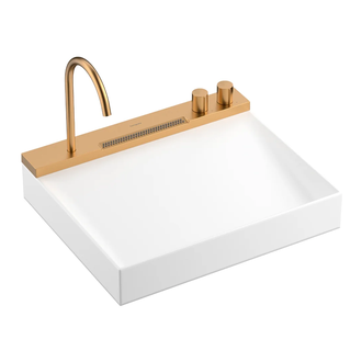Раковина Hansgrohe Avalegra AquaUnit 58 х 47,5 х 10 см, без переливу, з функцією QuickClean+, із змішувачем, Brushed Bronze  22472140
