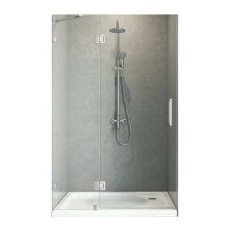 KOER SR SD04 Дверь в нишу, прозрачное стекло, хром (KR5387)