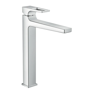 HANSGROHE Смеситель для раковины однорычажный 260, с петлеобразной ручкой и сливн. гарнитуром push-open, хром Metropol (74512000) фото 1 Aquada.com.ua
