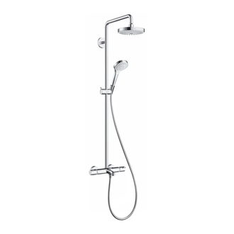 Душевая система с термостатом Hansgrohe Croma Select S Showerpipe 180 2jet (цвет - хром/белый) (27351400) фото 1 Aquada.com.ua