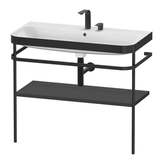Раковина c-bonded с напольной металлической консолью Duravit Happy D.2 Plus 97,5 х 49 см (HP4738E8080) фото 1 Aquada.com.ua