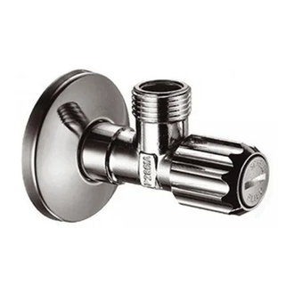 Вентиль угловой с микрофильтром Hansgrohe (цвет - хром) (13904000) фото 1 Aquada.com.ua