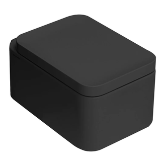 Унитаз подвесной Goclean® (безободковый) Flaminia Nile c сиденьем Soft Close, цвет - Black Matt (NL118G+NLCW03 Black Matt)