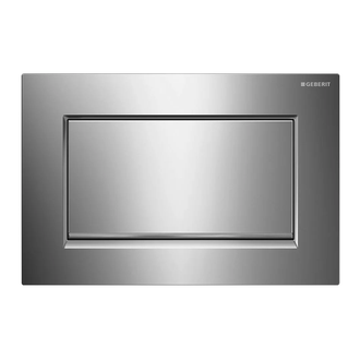 Смывная клавиша Geberit Sigma 30 смыв/стоп, с креплением на винтах (глянцевый хром/шлифованный хром/глянцевый хром) (115.893.KY.1) фото 1 Aquada.com.ua