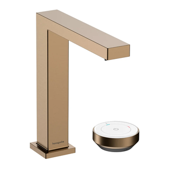 Змішувач для раковини 150 CoolStart EcoSmart+ Hansgrohe Tecturis E (колір - шліфована бронза), з донним клапаном 73053140