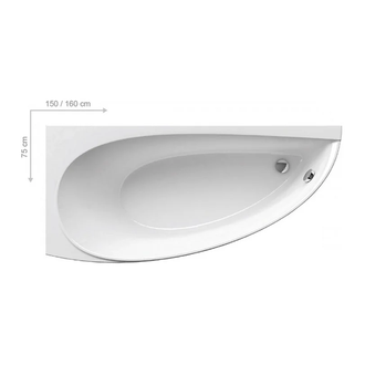 Ванна акриловая Ravak Avocado 150 х 75 см, L (исполнение слева) (CT01000000) фото 1 Aquada.com.ua