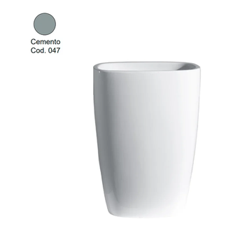 Nic-Design Умивальник окремо стоячий Nic Design Milk 58х40х85 см, злив в стіну, cemento matt (001290047)
