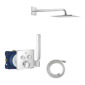 Душевая система скрытого монтажа с термостатом Grohe Cube (цвет - хром) (3450600A) фото 1 Aquada.com.ua