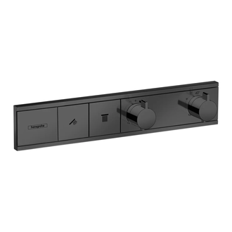 Термостат для скрытого монтажа на 2 потребителя Hansgrohe RainSelect (цвет - чёрный матовый) (15380670) фото 1 Aquada.com.ua