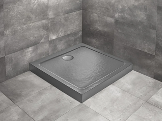 Душовий піддон Doros C Compact Stone Anthracite 90x90 см, RADAWAY (SDRC9090-05-64S)