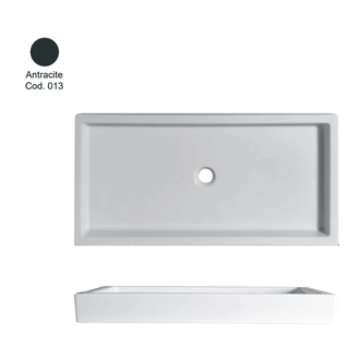 Nic-Design Умивальник підвісний Nic Design Canale 900 мм, antracite matt (001128013)