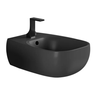 Биде подвесное Flaminia Fluo, цвет - Carbone opaco (матовый) FU218 Carbone