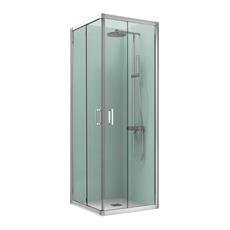 Душевая кабина Devit Eco 100 х 100 х h190 см (профиль - хром, стекло - прозрачное), без поддона ECO3101